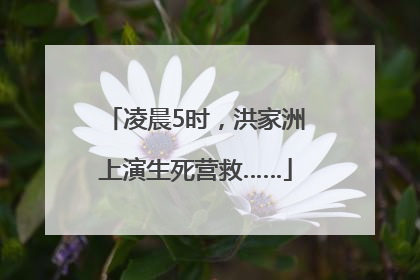 凌晨5时，洪家洲上演生死营救……