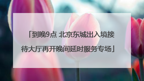 到晚9点 北京东城出入境接待大厅再开晚间延时服务专场