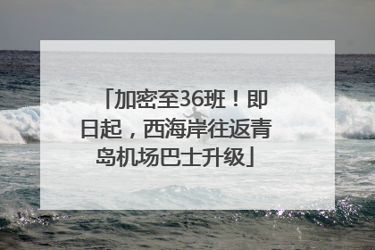 加密至36班！即日起，西海岸往返青岛机场巴士升级