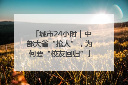 城市24小时｜中部大省“抢人”，为何要“校友回归”