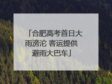 合肥高考首日大雨滂沱 客运提供避雨大巴车
