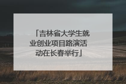 吉林省大学生就业创业项目路演活动在长春举行