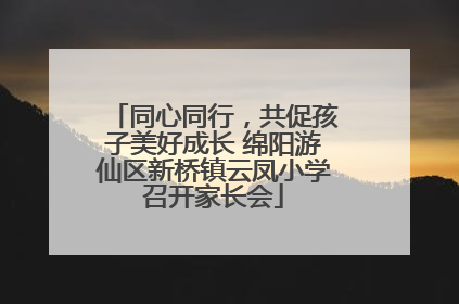 同心同行，共促孩子美好成长 绵阳游仙区新桥镇云凤小学召开家长会