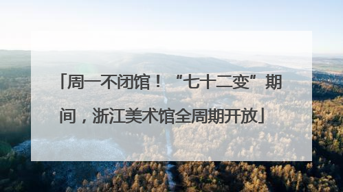 周一不闭馆！“七十二变”期间，浙江美术馆全周期开放