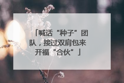 喊话“种子”团队，接过双肩包来开福“合伙”