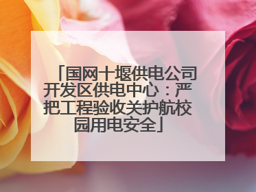国网十堰供电公司开发区供电中心：严把工程验收关护航校园用电安全