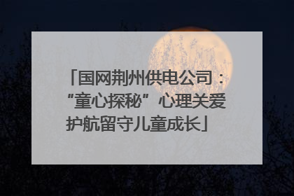 国网荆州供电公司：“童心探秘”心理关爱护航留守儿童成长