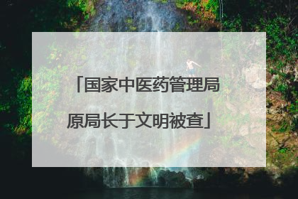 国家中医药管理局原局长于文明被查