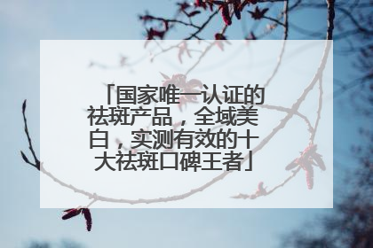 国家唯一认证的祛斑产品，全域美白，实测有效的十大祛斑口碑王者
