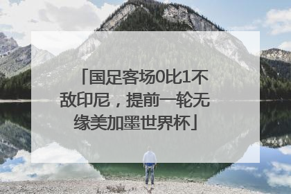 国足客场0比1不敌印尼，提前一轮无缘美加墨世界杯