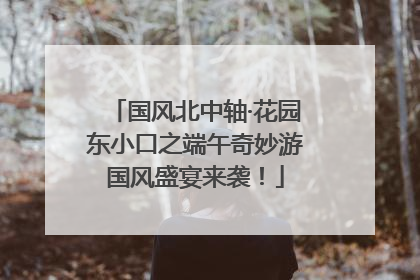 国风北中轴·花园东小口之端午奇妙游国风盛宴来袭！