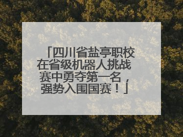 四川省盐亭职校在省级机器人挑战赛中勇夺第一名，强势入围国赛！