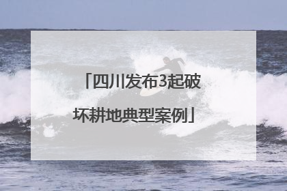 四川发布3起破坏耕地典型案例