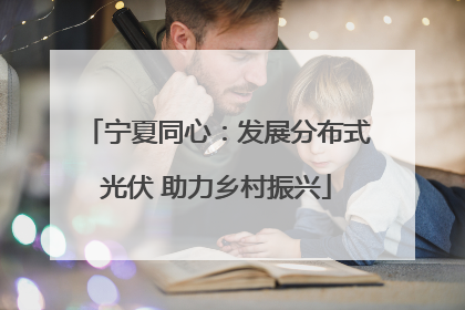 宁夏同心：发展分布式光伏 助力乡村振兴