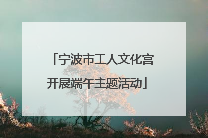 宁波市工人文化宫开展端午主题活动
