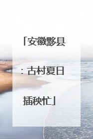 安徽黟县：古村夏日插秧忙