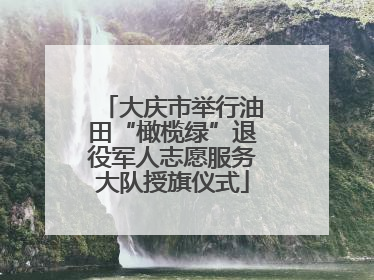 大庆市举行油田“橄榄绿”退役军人志愿服务大队授旗仪式