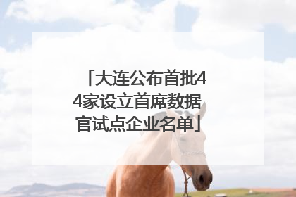 大连公布首批44家设立首席数据官试点企业名单
