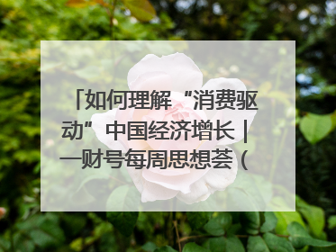 如何理解“消费驱动”中国经济增长｜一财号每周思想荟（第22期）