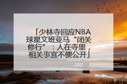 少林寺回应NBA球星文班亚马“闭关修行”：人在寺里，相关事宜不便公开
