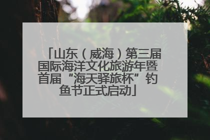 山东（威海）第三届国际海洋文化旅游年暨首届“海天驿旅杯”钓鱼节正式启动