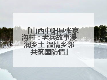 山西中阳县张家沟村：老兵故事浸润乡土 温情乡邻共筑国防情