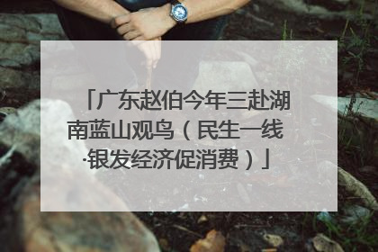 广东赵伯今年三赴湖南蓝山观鸟（民生一线·银发经济促消费）