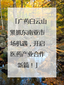 广药白云山紧抓东南亚市场机遇，开启医药产业合作新篇！