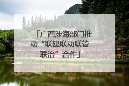 广西涉海部门推动“联建联动联管联治”合作