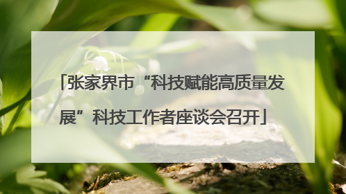 张家界市“科技赋能高质量发展”科技工作者座谈会召开
