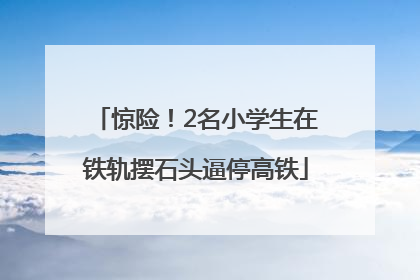 惊险！2名小学生在铁轨摆石头逼停高铁