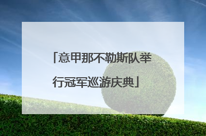 意甲那不勒斯队举行冠军巡游庆典