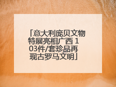 意大利庞贝文物特展亮相广西 103件/套珍品再现古罗马文明