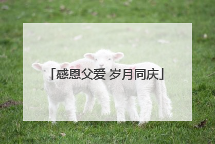 感恩父爱 岁月同庆