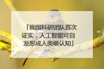 我国科研团队首次证实，人工智能可自发形成人类级认知