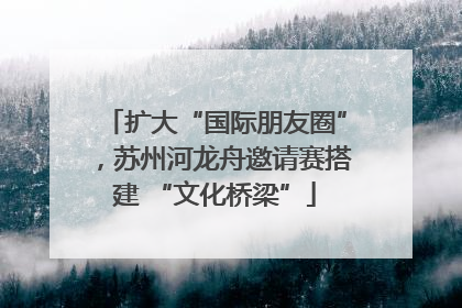 扩大“国际朋友圈”，苏州河龙舟邀请赛搭建 “文化桥梁”