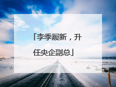 李季履新，升任央企副总