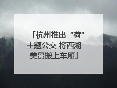 杭州推出“荷”主题公交 将西湖美景搬上车厢