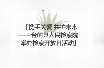 携手关爱 共护未来——台前县人民检察院举办检察开放日活动