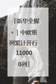 新华全媒+｜中欧班列累计开行110000列
