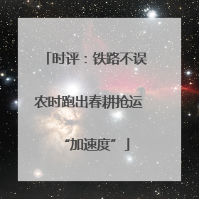 时评：铁路不误农时跑出春耕抢运“加速度”