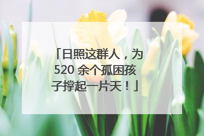 日照这群人，为 520 余个孤困孩子撑起一片天！