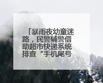 暴雨夜幼童迷路，民警辅警借助超市快递系统排查“手机尾号”，成功联系上家长