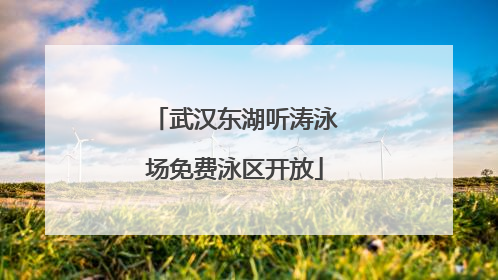 武汉东湖听涛泳场免费泳区开放