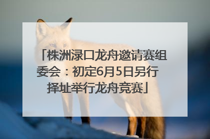 株洲渌口龙舟邀请赛组委会：初定6月5日另行择址举行龙舟竞赛