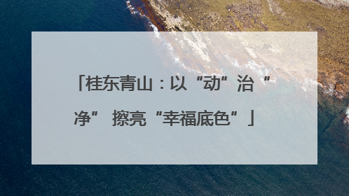 桂东青山：以“动”治“净” 擦亮“幸福底色”