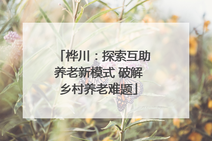 桦川：探索互助养老新模式 破解乡村养老难题