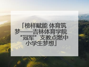 榜样赋能 体育筑梦——吉林体育学院“冠军”支教点燃中小学生梦想