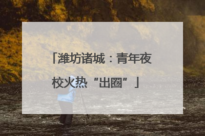 潍坊诸城：青年夜校火热“出圈”