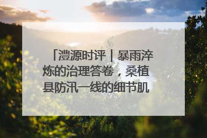 澧源时评｜暴雨淬炼的治理答卷，桑植县防汛一线的细节肌理与体系力量